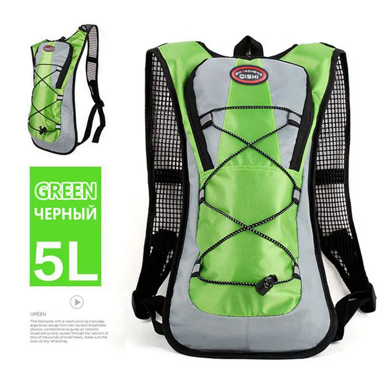 Green Рюкзак для мужчин и женщин из нейлона для марафона, для бездорожья, для спорта, гидратации, для бега, аксессуары для велоспорта, пешего туризма, жилет, сумки для фитнеса - Цвет: Green