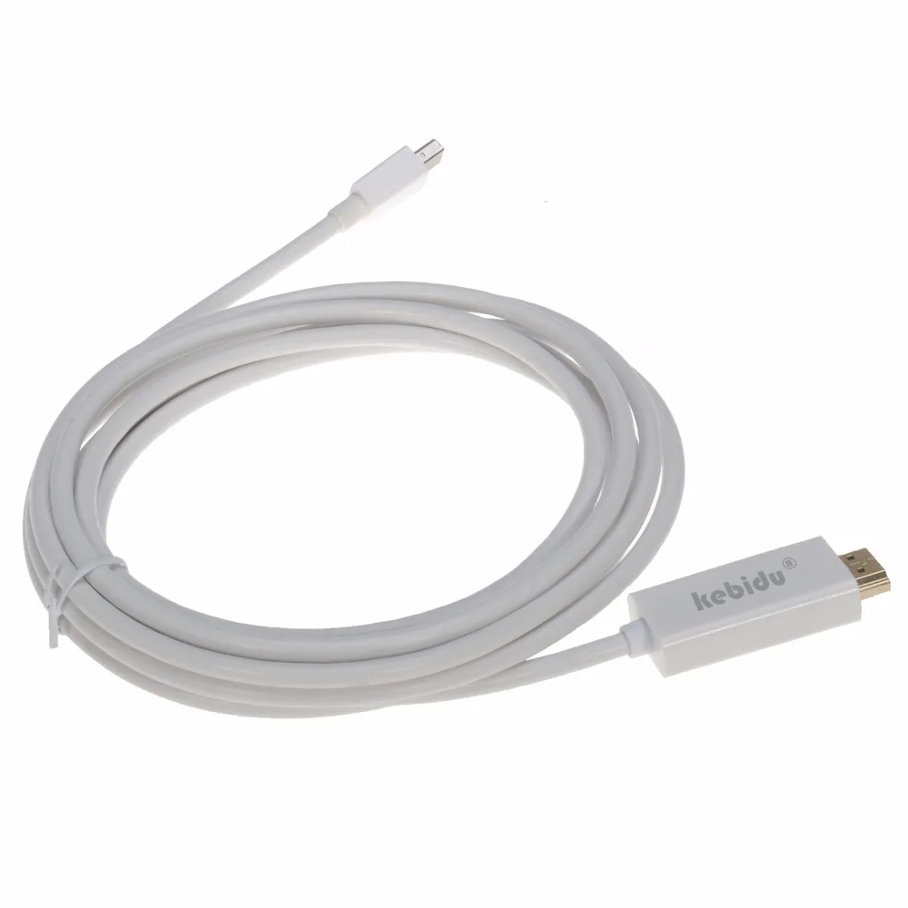 Kebidu 1 8 м/6 футов интерфейс Thunderbolt мини дисплей DP HDMI штекер Кабель адаптер конвертер