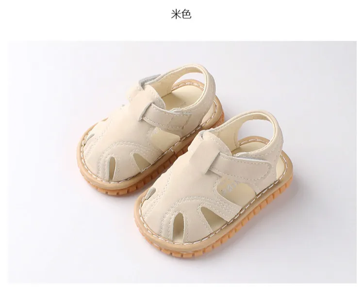 Bonitos do Bebê Sapatos de Som do Bebê Sapatos da Criança para Recém-nascidos Verão Meninas Primeiros Caminhantes Crianças Cool Shoes Fundo Macio pu Borracha Escavar 13 Primeiros caminhantes