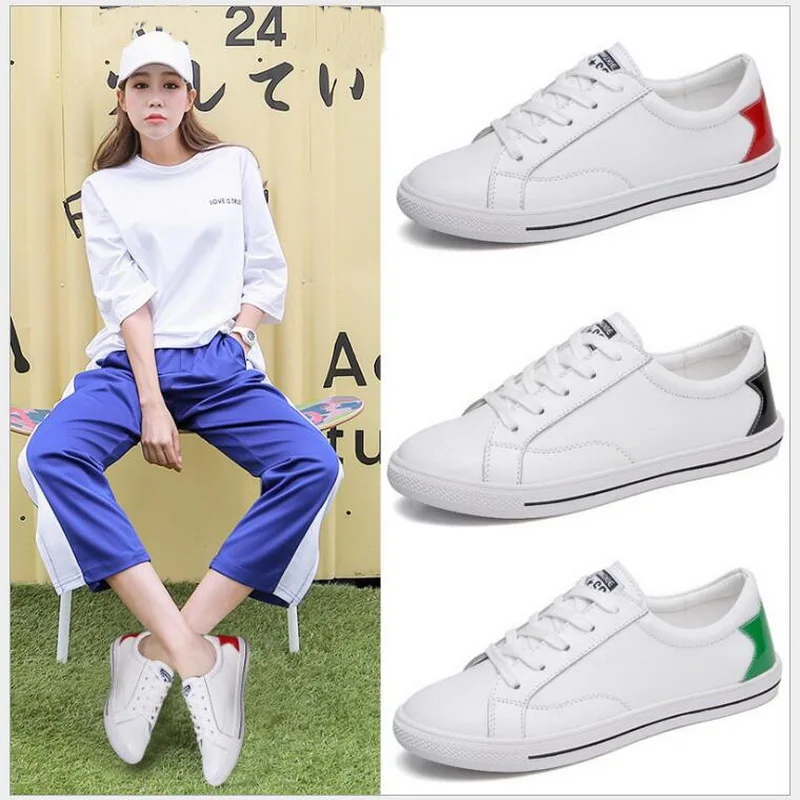 Woman Sneakers Genuine Leather Women's Flat Shoe Women Soft Breathable