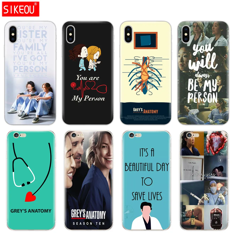 

Silicone Cover Phone Case For Iphone 6 X 8 7 6s 5 5s SE Plus 10 XR XS Max Case You're My Person Greys Anatomy