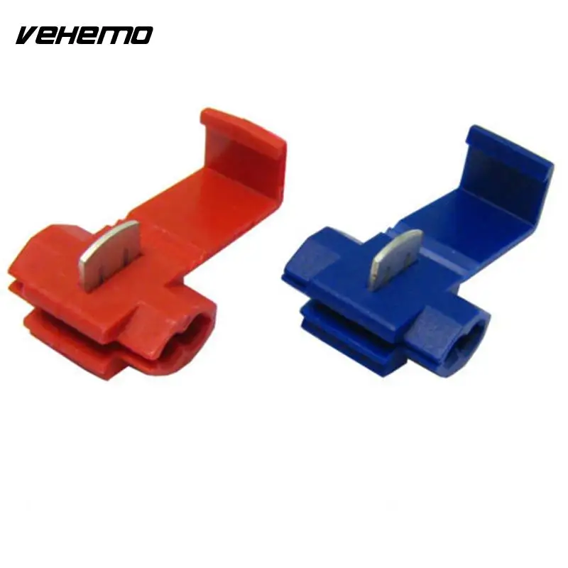 Vehemo 20 шт. красные синие разъемы для электрических кабелей быстрое