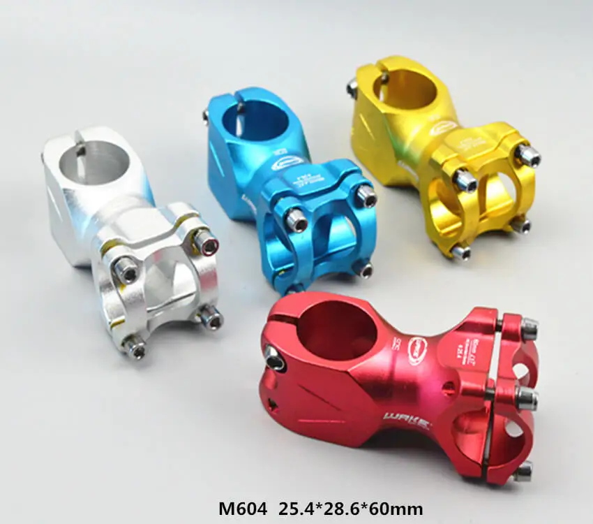 

wake Fixed Gear Bike Stem 25.4mm 60mm 7 degree MTB BMX Bicycle CNC T6 6061 Al Alloy Handlebar Stems fit 28.6mm Fork Cycling M604