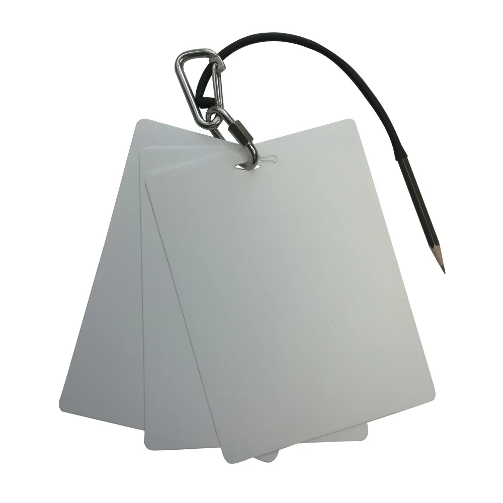 

3 Panels Scuba Diving Writing Slate Pad Board with Pencil 316 Stainless Steel Quick Release buckle Scuba Dive Gear