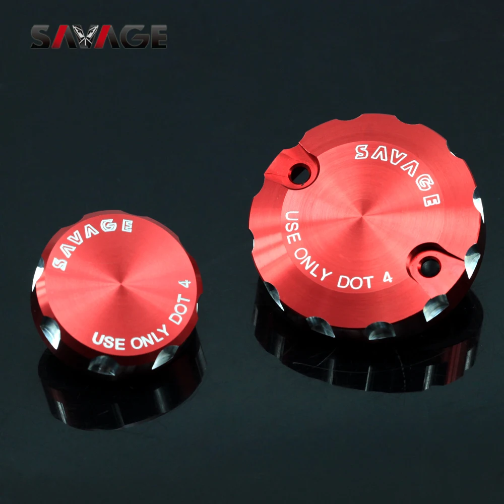 

For Aprilia RSV 1000 Mille R 2004-2008 Red Motorcycle Accessories CNC Aluminum Front Brake Clutch Fluid Reservoir Cover Cap