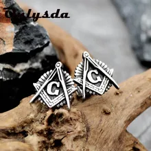 Onlysda горячая Распродажа модные G буквы масонские оригами серьги из нержавеющей стали Панк Рок геометрические ювелирные изделия для мужчин подарок ES104
