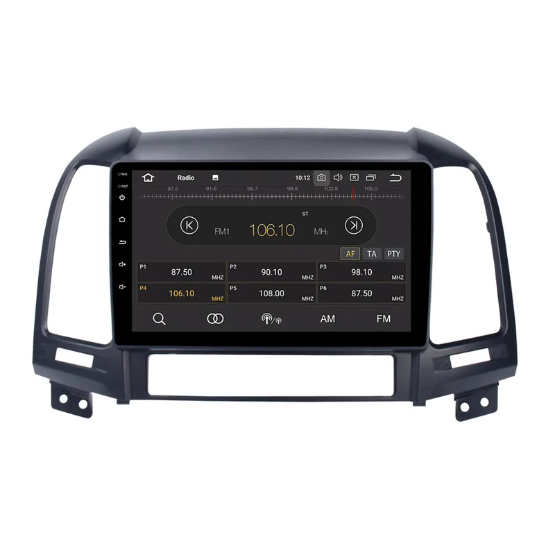 1024*600 Octa 8 Core 4 г Android 8,0 2din автомобильный Радио DVD gps для hyundai Santa Fe 2006-2012 головное устройство с радио рекордер авто стерео