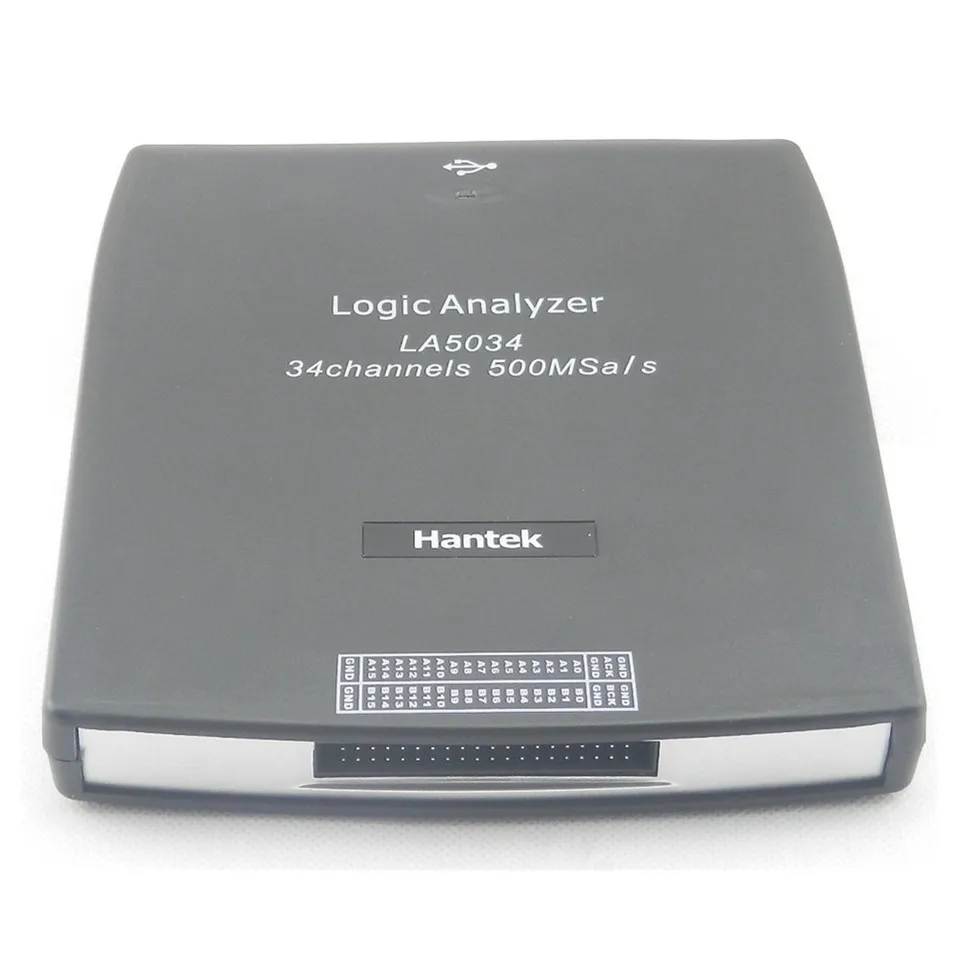 

PC-Based USB 34Channels Logic Analyzer Max. 150MHz Input Bandwidth 500MHz Sample Rate Built-in 250MHz Frequency Counter LA-5034
