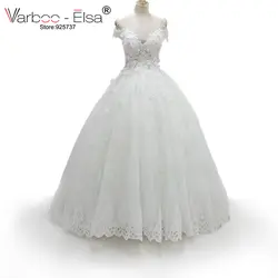 Vestidos De Novia 2018 Свадебные платья Кружево Аппликации Шампанское свадебное платье с рукавами милая Robe De Mariage Princesse