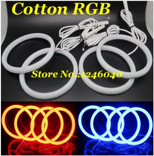 Комплект хлопковых колец с RGB подсветкой ангельские глазки для BMW E46 Coupe 2D 2 дверные