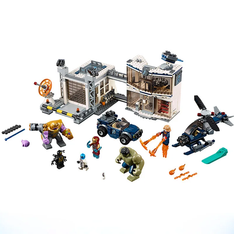 

Marvel Avengers Endgame Compound Battle Model Building Blocks Enlighten Action Figure Toys For Children Compatible Legoe