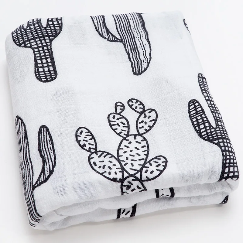 The cactus Детские одеяла для новорожденных пеленка для младенцев муслиновые пеленки коляска детская кровать аксессуары Фламинго любовь дети банное полотенце детские вещи - Цвет: The cactus