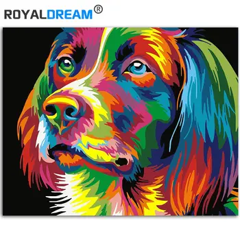 

Animal Dog Pictures Bear Colorful Oil Painting By Numbers DIY Digital Oil Painting On Canvas Europe Home Decoration Wall Art