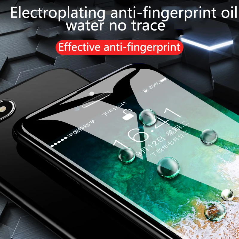 6D 9 H HD volle abdeckung aus gehärtetem glas für iphone 7 8 6 s plus screen protector für iphone 6
