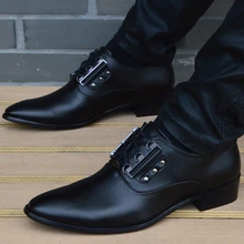 New Men Shoes Leather High Quality Pointed Toe Business Men Shoes Casual Breathable Black Lace Up Dress Shoes Zapatos Hombre heinrich summer new quality men shoes leather for men business dress shoes leather lace breathable men shoes zapatos de vestir