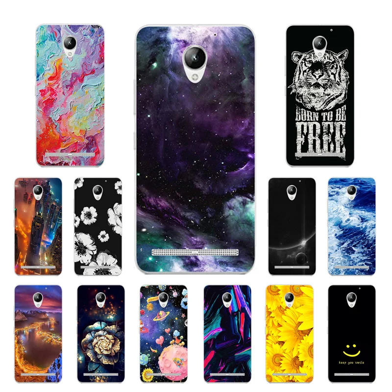 for Lenovo Vibe C2 K10A40 Case Billow Printing TPU Cover Phone Silicon Protective Fundas |
