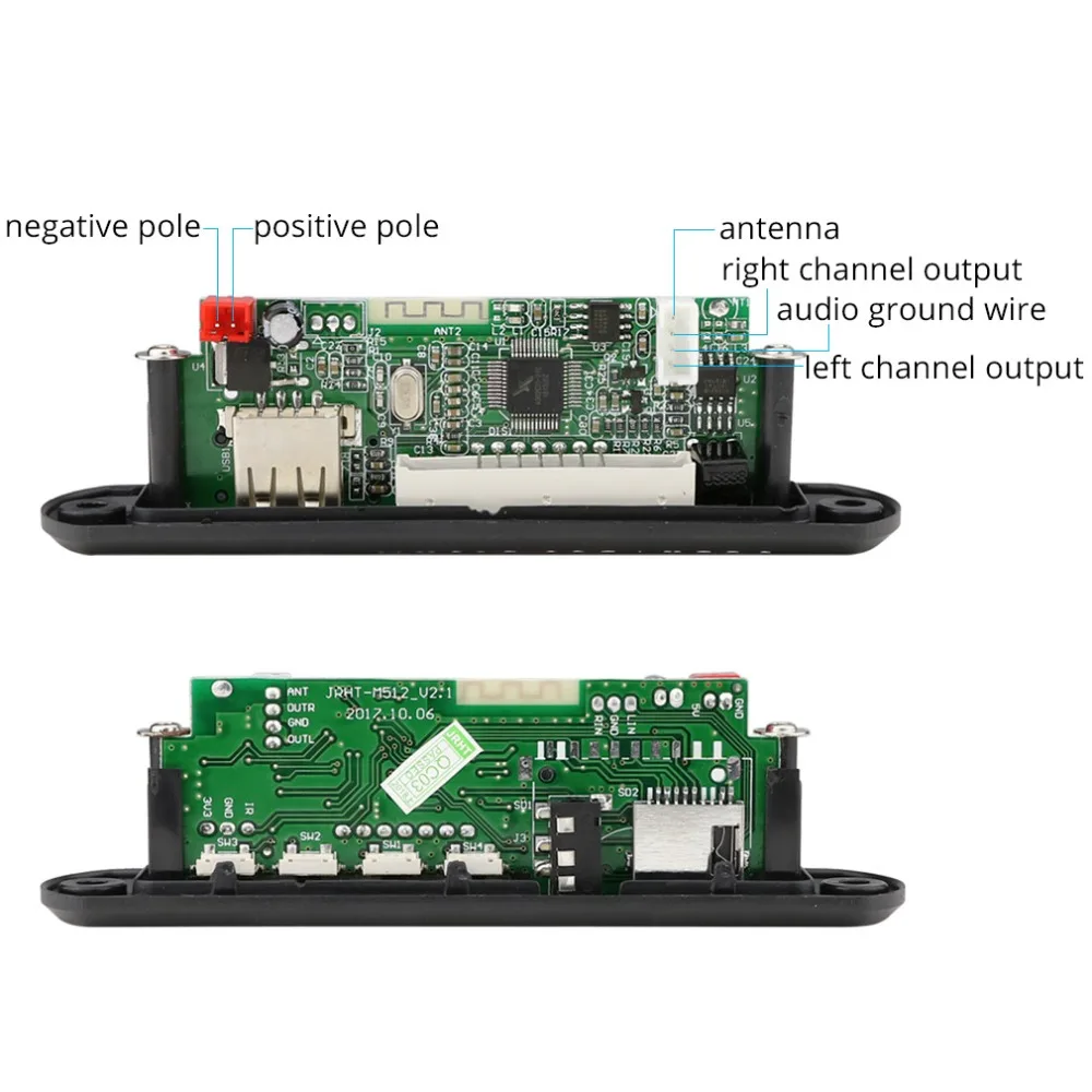 MP3 аудио декодер доска 5 в 12 В беспроводной Bluetooth MP3 декодер доска аудио модуль USB TF Радио MP3 декодер для автомобиля аксессуары