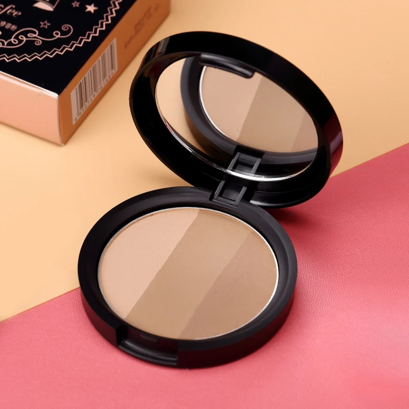 3 Colors professinal face makeup highlighter palette powder make up glow kit highlighter contour palette