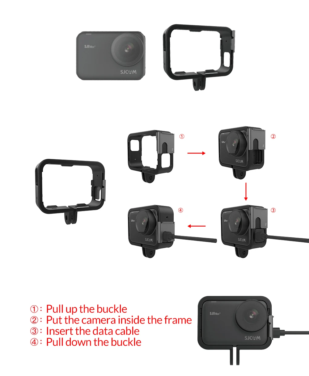 SJCAM SJ9 защитная рамка держатель крепление пластиковая рамка чехол для SJCAM SJ9 Strike SJ9 Max аксессуары для экшн-камер