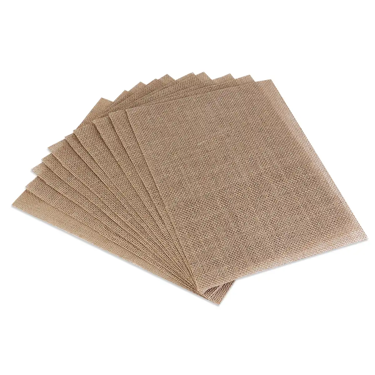 10pcs Hessian Burlap Coasters Table Mats Place Mats Rustic Wedding