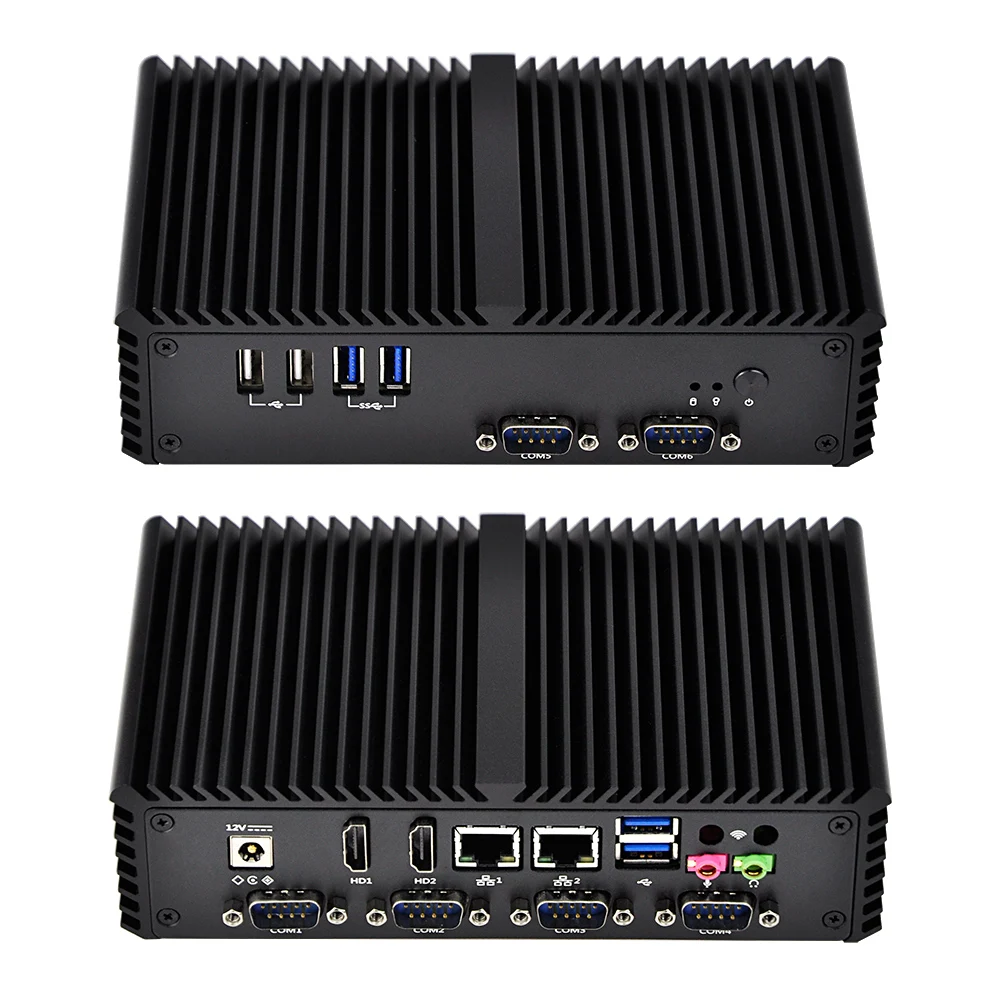 Qotom OEM мини ПК Q350PY с процессором Core i5 двойной Lan 6 * USB несколько последовательных
