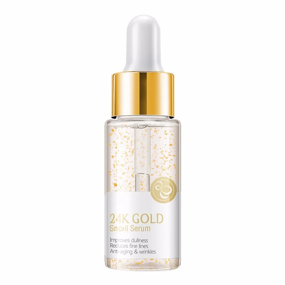 

24K Gold Snail Essential Liquid Moisturizing Firming Skin Lighten Fine Lines Anti-Aging Serum Deep Nourishment Of Skin Essence