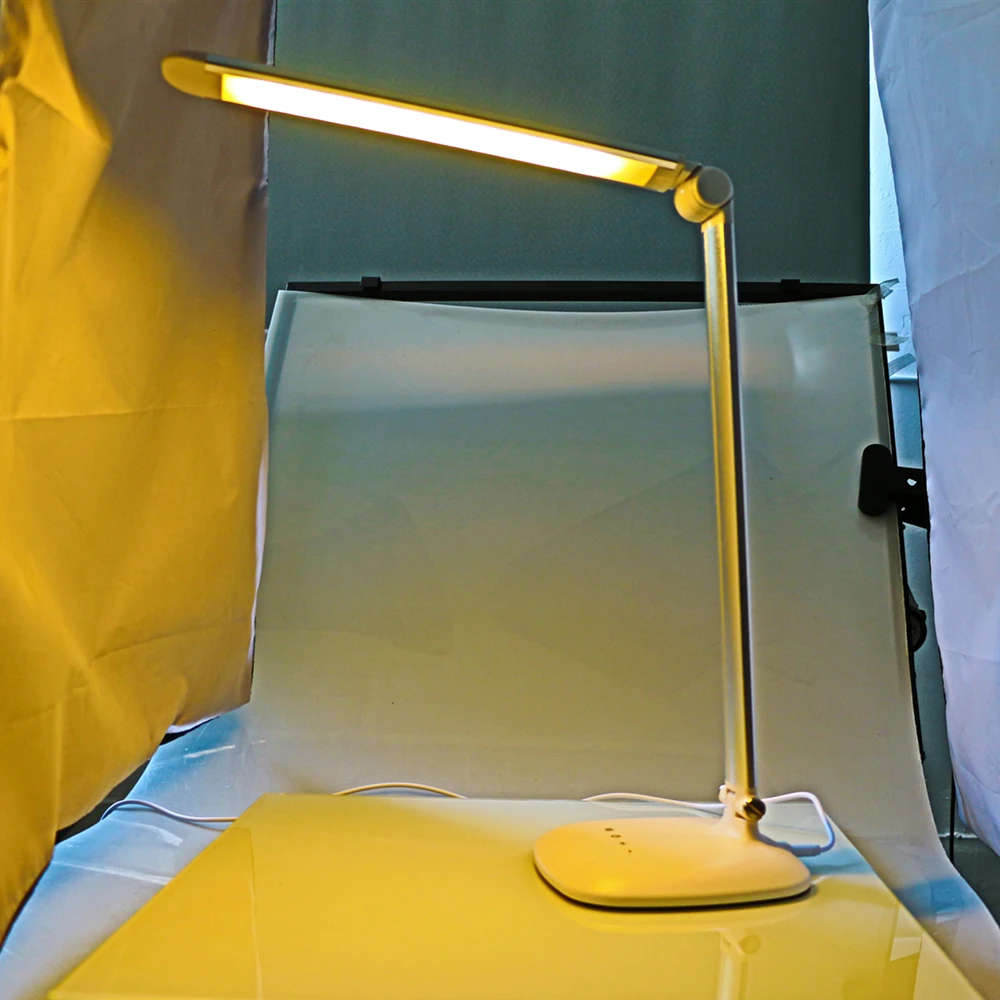  LED Dimmable Desk Reading Lamp Eye Care 3-colors Adjustable Foldable Flexible Lighting indoor Night - 32964179607