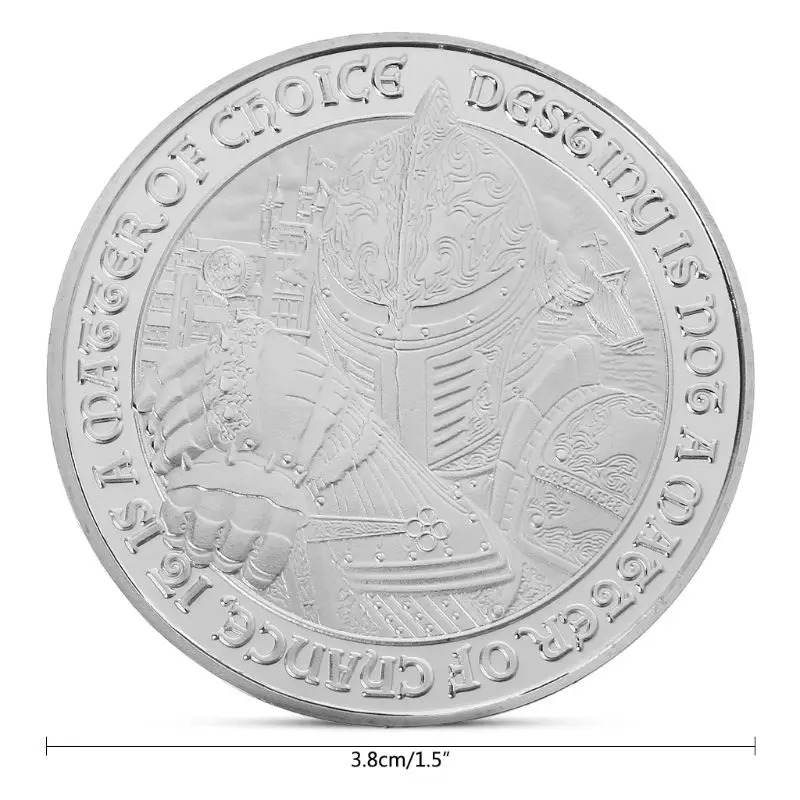 Средневековый европейский рыцарь памятная монета Посеребренная сувенир художественная коллекция