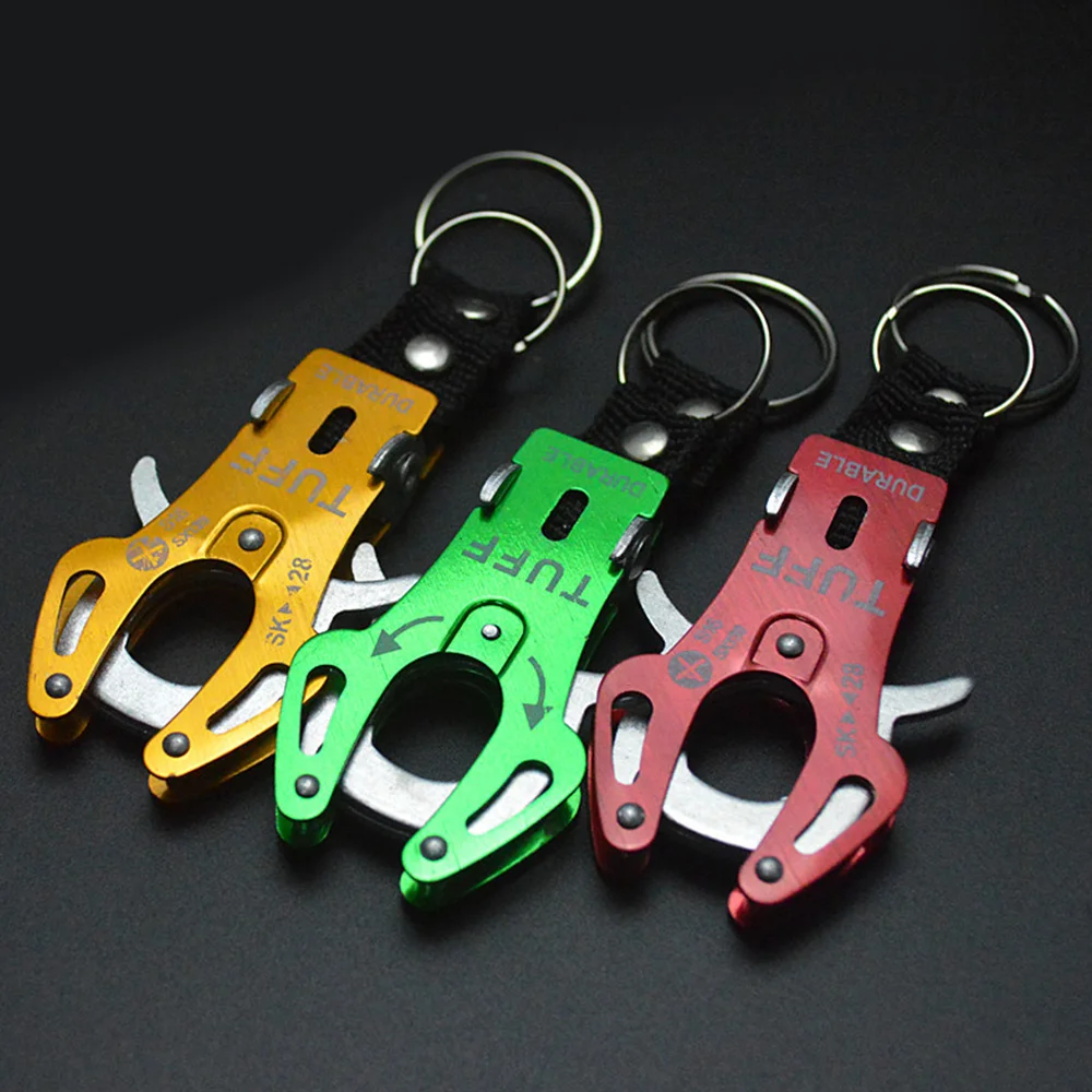 

Practical Carabiner Clip Tiger Hook Buckle Portable Durable Random Color Aluminum Alloy Keychain Climbing