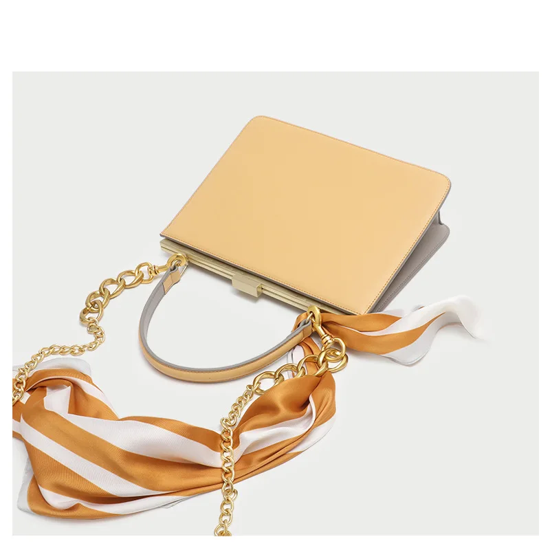 

Genuine Leather Totes Elegant Handbags Simple Messengers Original Design Bags