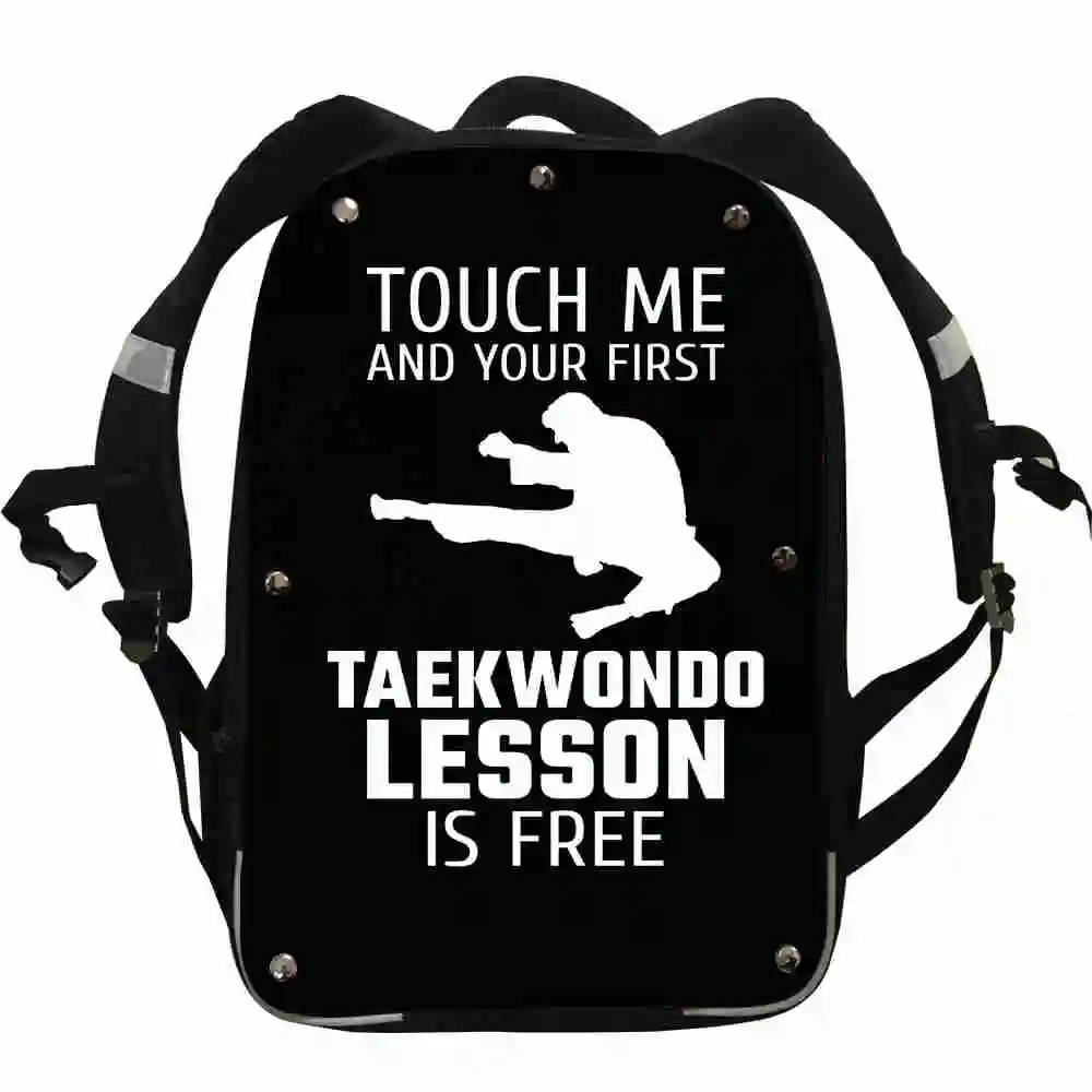 Тхэквондо рюкзак для боевых дзюдо каратэ Aikido Jeet Kune Do животных для женщин мужчин мальчиков девочек подростков школьные сумки Mochila Bolsa - Цвет: Q