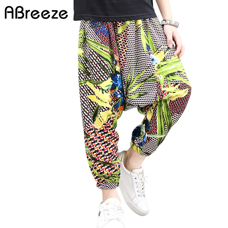 Fashion kids cross-pants New loose summer children's pants classic beach style boys & girls pants cotton calf-length pants boys