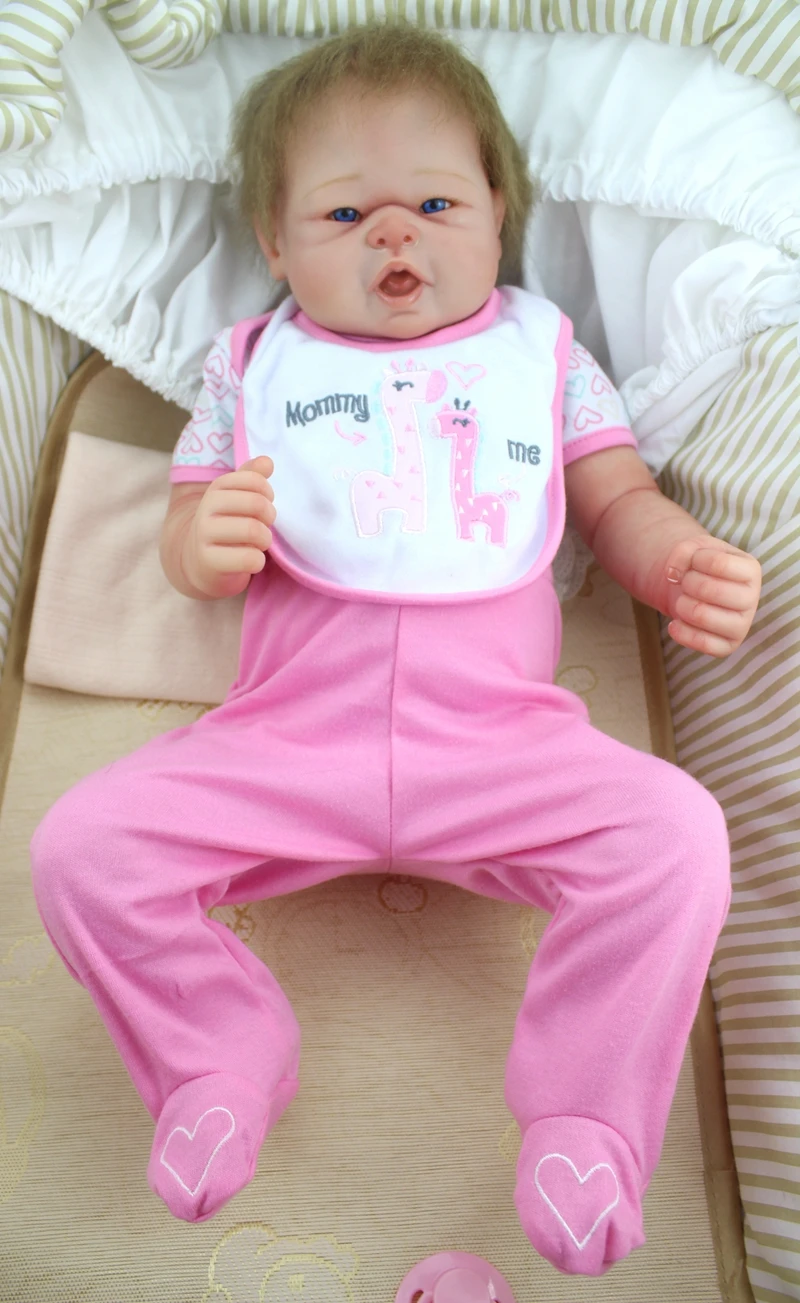 Модные силиконовые детские игрушки 55 см с полным телом 22 дюйма реальные