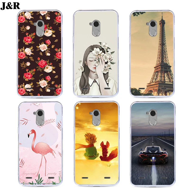 J&R Print Case For ZTE Blade V7 Lite Soft TPU Cover Silicone For ZTE V8 V7 V9 Vita MINI Pro Cases Cartoon Animals Flower