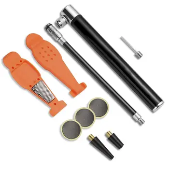 

Mini Portable Bicycle Pump 3 Kinds of Air Mouths Ball Needle Tire Repair Tools Kit Fabrics reinforcing patch Bicycle Accessories