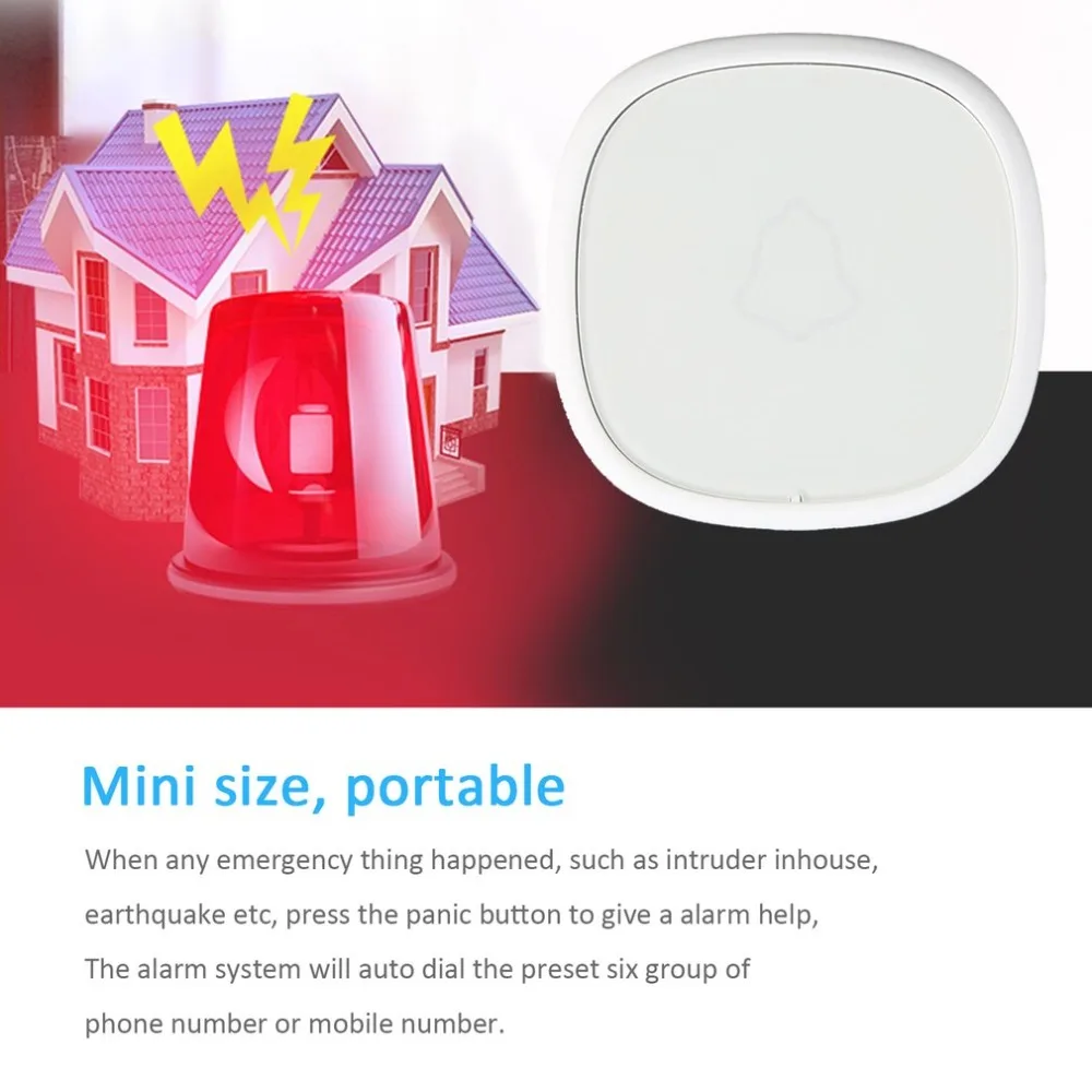 

F52 Waterproof Touch Doorbell Button Wireless SOS Emergency Button 433MHz Alarm Accessories For Home Alarm System