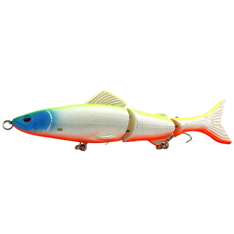  HENG JIA 13cm Multi-joint swim fishing temptation Crank bait fake bait fishing hook Multicolor