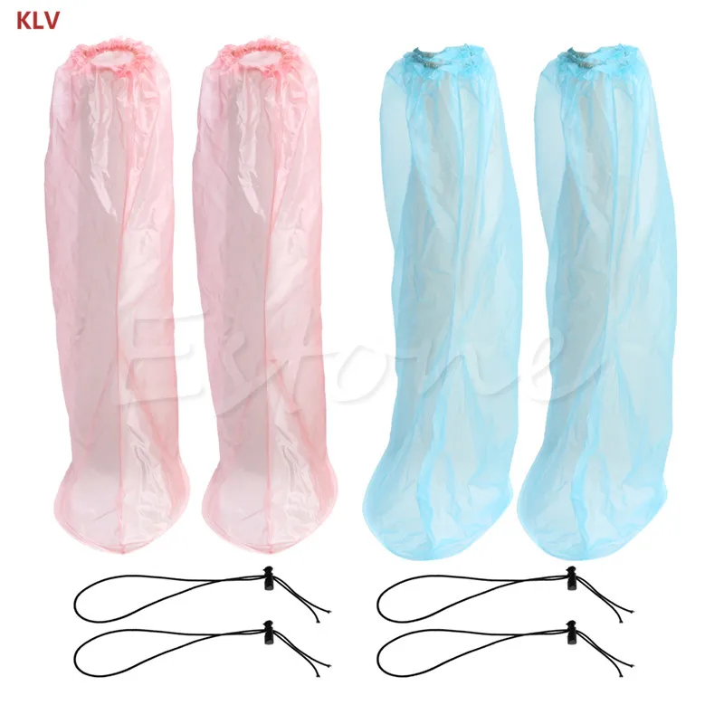 

KLV New 1Pair PVC Waterproof Shoe Covers Reusable Anti-slip Rain Boot Bike Overshoe rain shoes