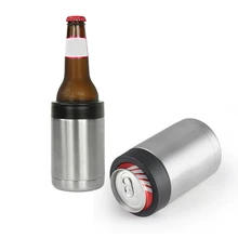 12 унций, бутылка для пива холодного хранителя из нержавеющей стали держатель бутылки с двойными стенками вакуумной изоляцией охлаждение для пива Бар аксессуары