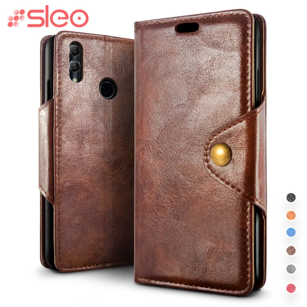 SLEO For Huawei Honor 10 Lite Case Luxury PU Leather Flip for Coque Wallet Card Slot Phone Cover 6.21&quot | Мобильные телефоны и