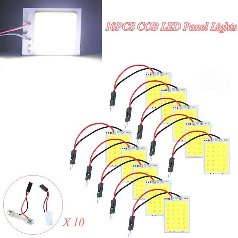10 шт. белый 24SMD светодиодный интерьер автомобильного салона Панель огни+ Festoon T10 адаптер парковки авто Интерьер Панель ламповая гирлянда