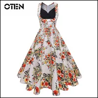 OTEN-Pinup-cotton-vintage-dress-Women-Summer-Sleeveless-V-Neck-Audrey-Hepburn-Style-butterfly-Flower-Printed