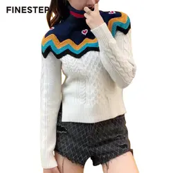 Кашемир Для женщин свитер Черный и белый полосатый свитер осень-зима Для женщин кашемировые свитера