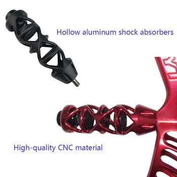 

Archery Bow Stabilizer CNC Aluminum Hollow Stabilizer TPR Rubber Damper Hunting 5 Inch Recurve Bow Absorber Shock Silencer