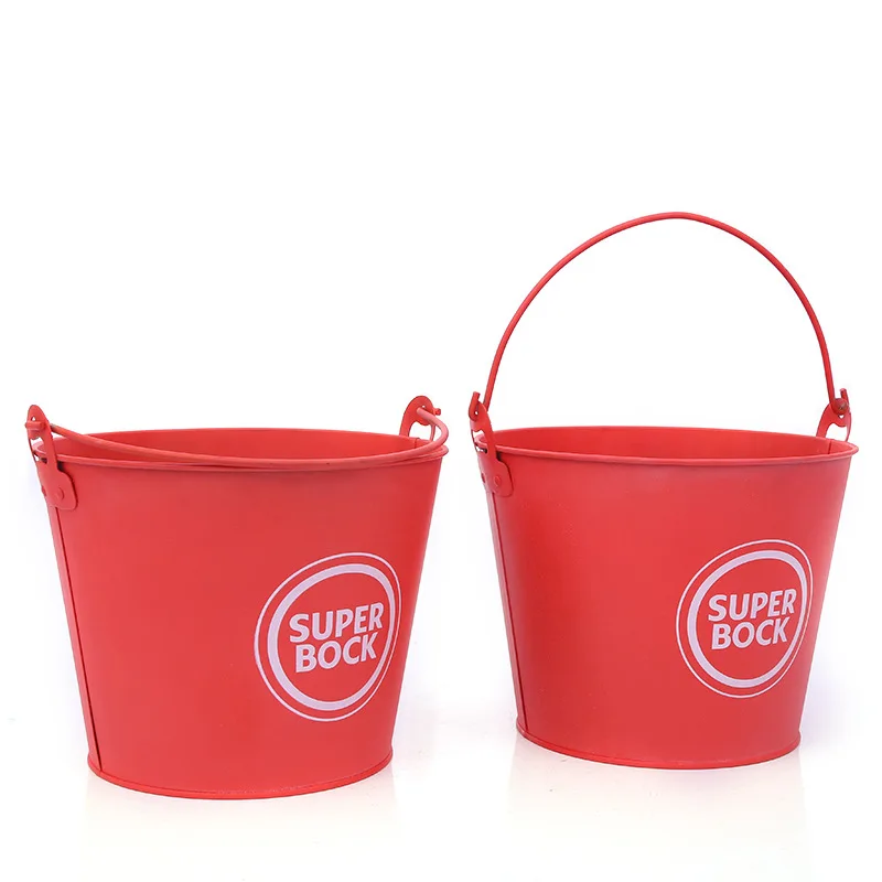 

8L red color Portable ktv Bar ice bucket Wine Drinks Cooler beer Cooler Barrel Ice Cube Holder Lid Barware KTV accessories