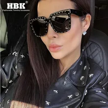 Трендовые солнцезащитные очки унисекс,, женские квадратные солнечные очки с серебряными заклепками, женские и мужские солнцезащитные очки, большие оттенки, винтажные брендовые дизайнерские очки для женщин