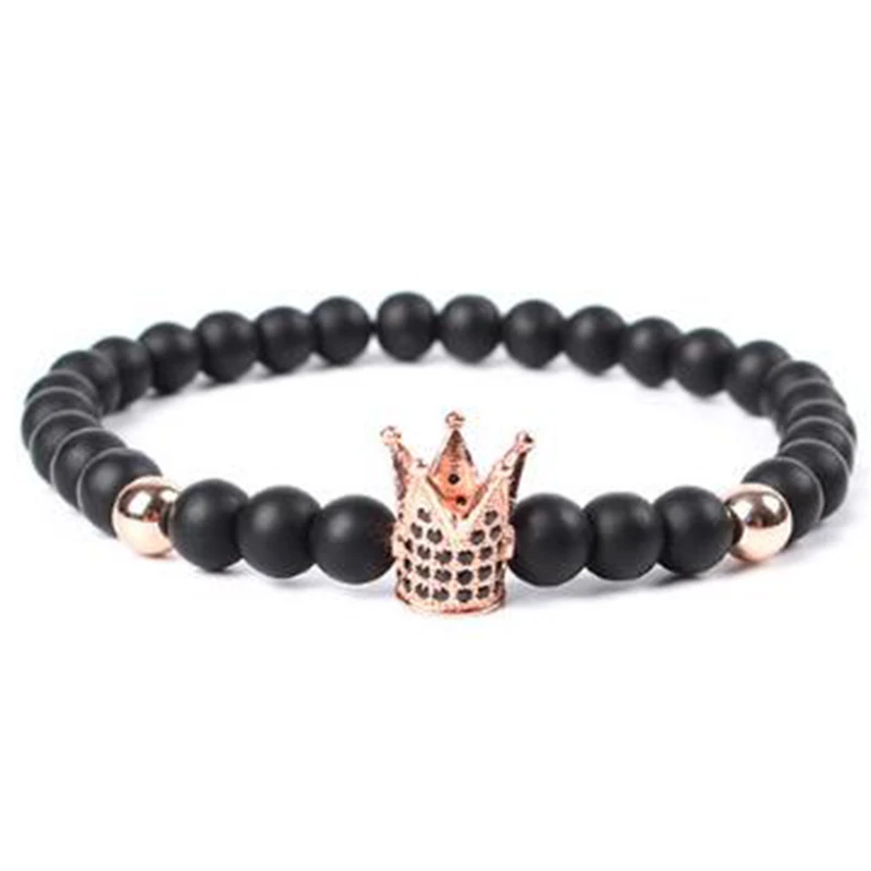 Royal Imperial Crown Bracelet Bead Bracelets For Women Pulseira Masculina Handmade Men Jewelry Bangles DIY Feminina Bileklik