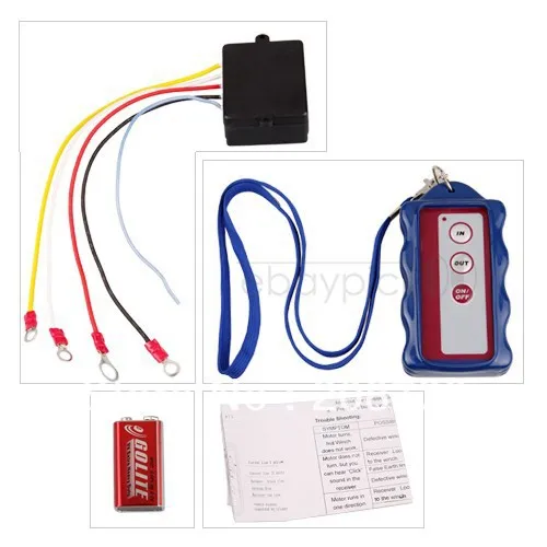 12V Winch Wireless Remote Control Set Kit for Truck Jeep ATV Warn