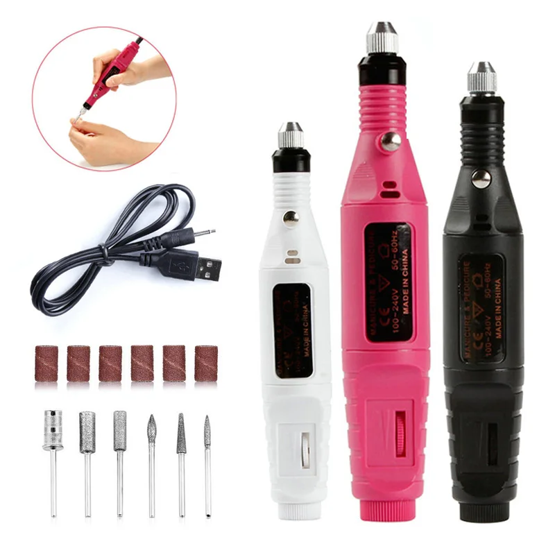 

Electric Nail Drill Bits Set Manicure Machine Nail Art Sanding File Gel Polish Remover Ceramic Milling Cutter Pedicure Cutters