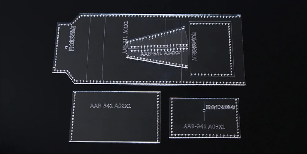 Кожаная сумка кошелёк для карт акриловый шаблон Кожа ремесло шаблон изделия из кожи ручной работы DIY шитье для кожаных инструментов